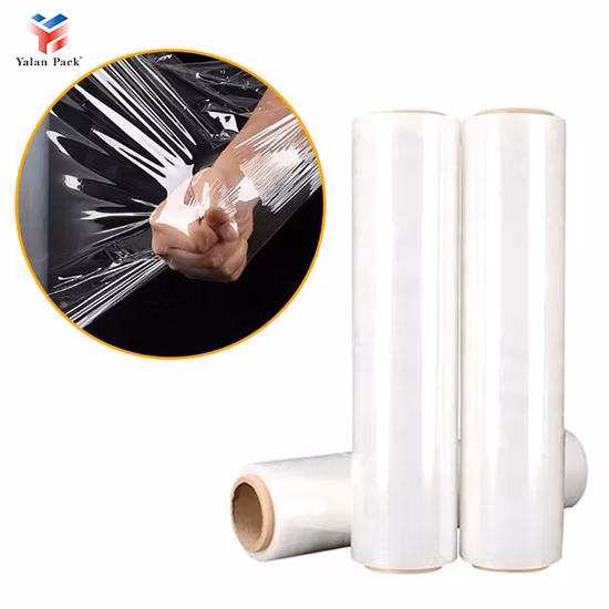 Custom Size Color PE Hand Shrink Wrap Jumbo Roll Packaging Stretch Film