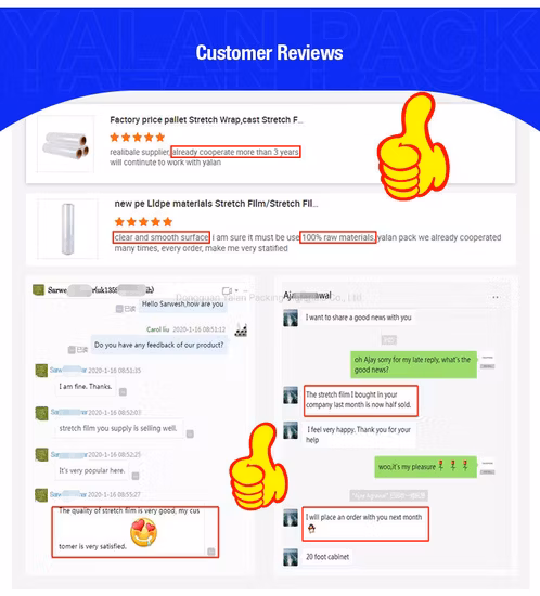 Custom Size Color PE Hand Shrink Wrap Jumbo Roll Packaging Stretch Film