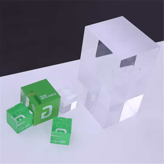 Nuovo prodotto acrilico trasparente quadrato con numero di lettera stampato